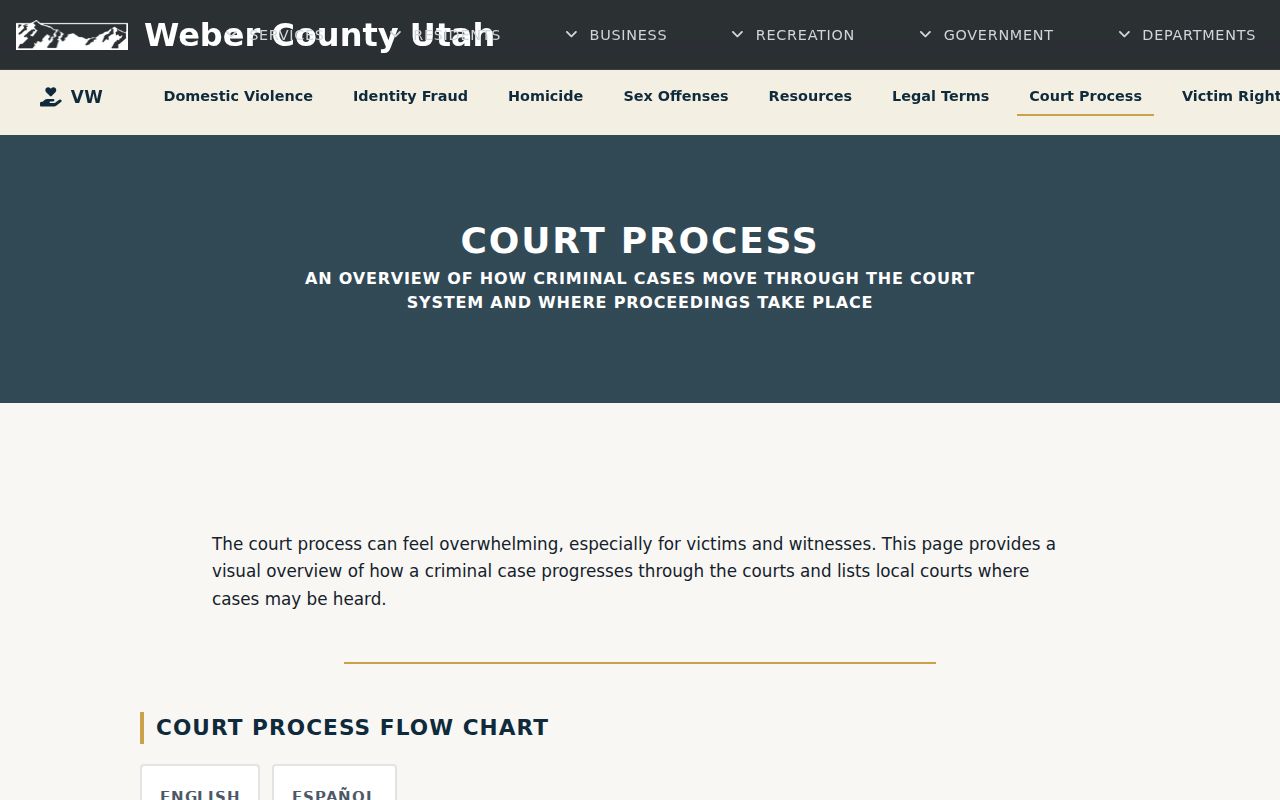 Weber County traffic court list and local Justice Court routes